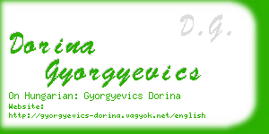 dorina gyorgyevics business card